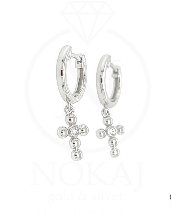 Srebrene naušnice Križ