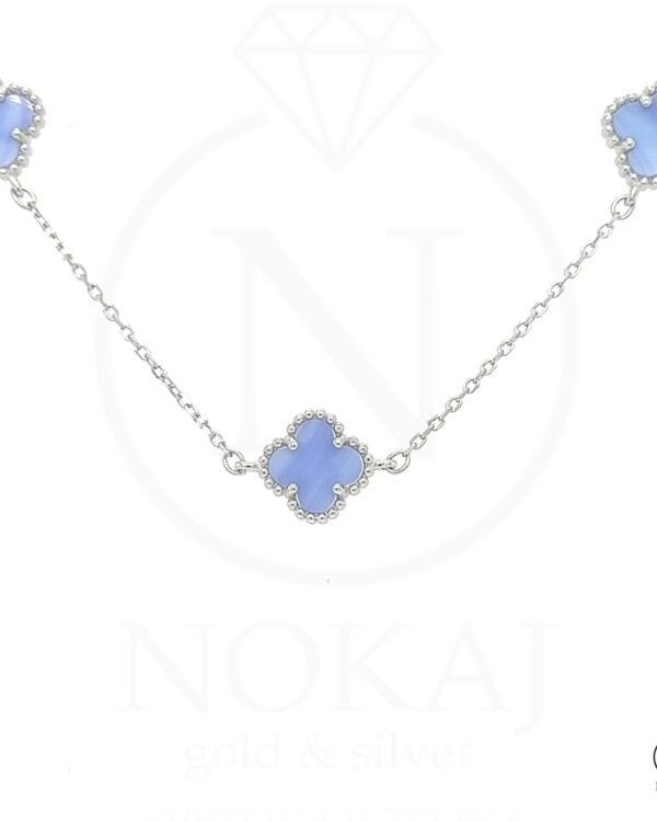 Srebrna ogrlica Turquoise Triple Clover