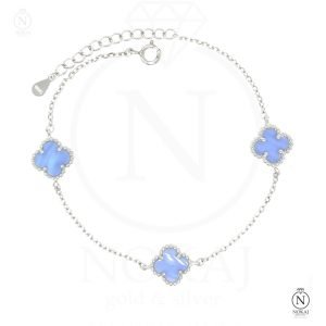 Srebrna narukvica Turquoise Triple Clover