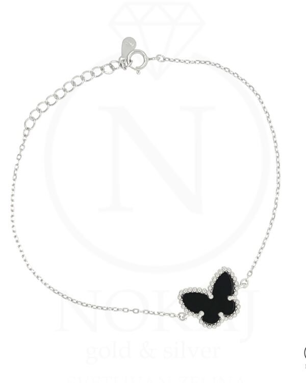 Srebrna narukvica Black Butterfly