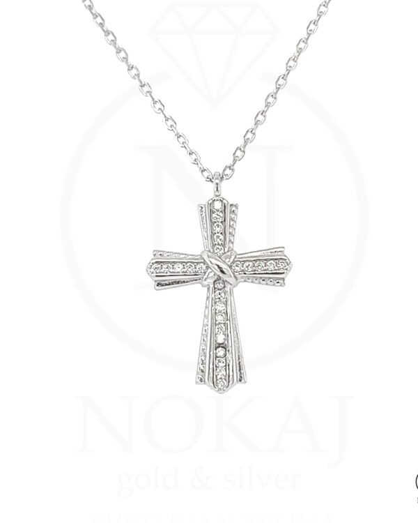 Srebrna ogrlica Križ