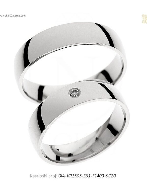 VJENČANO PRSTENJE SOLOLINIJA – NAGLASAK NA JEDNOJ, BESKRAJNOJ LINIJI (S DIJAMANTOM)