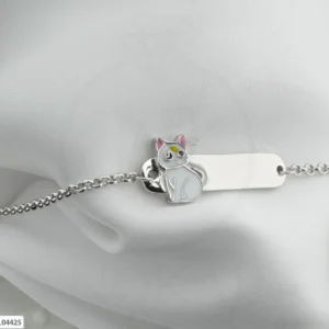 SREBRNA DJEČJA NARUKVICA - MAČKA (S251125-104425)