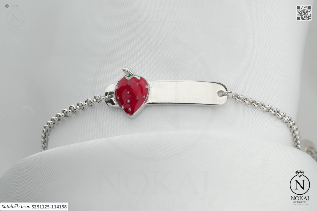 SREBRNA DJEČJA NARUKVICA - JAGODA (S251125-114138)