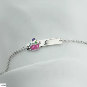 SREBRNA DJEČJA NARUKVICA - STILIZIRANI MOTIV (S251125-114403)