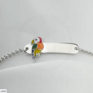 SREBRNA DJEČJA NARUKVICA - PAPAGAJ (S251125-115638)