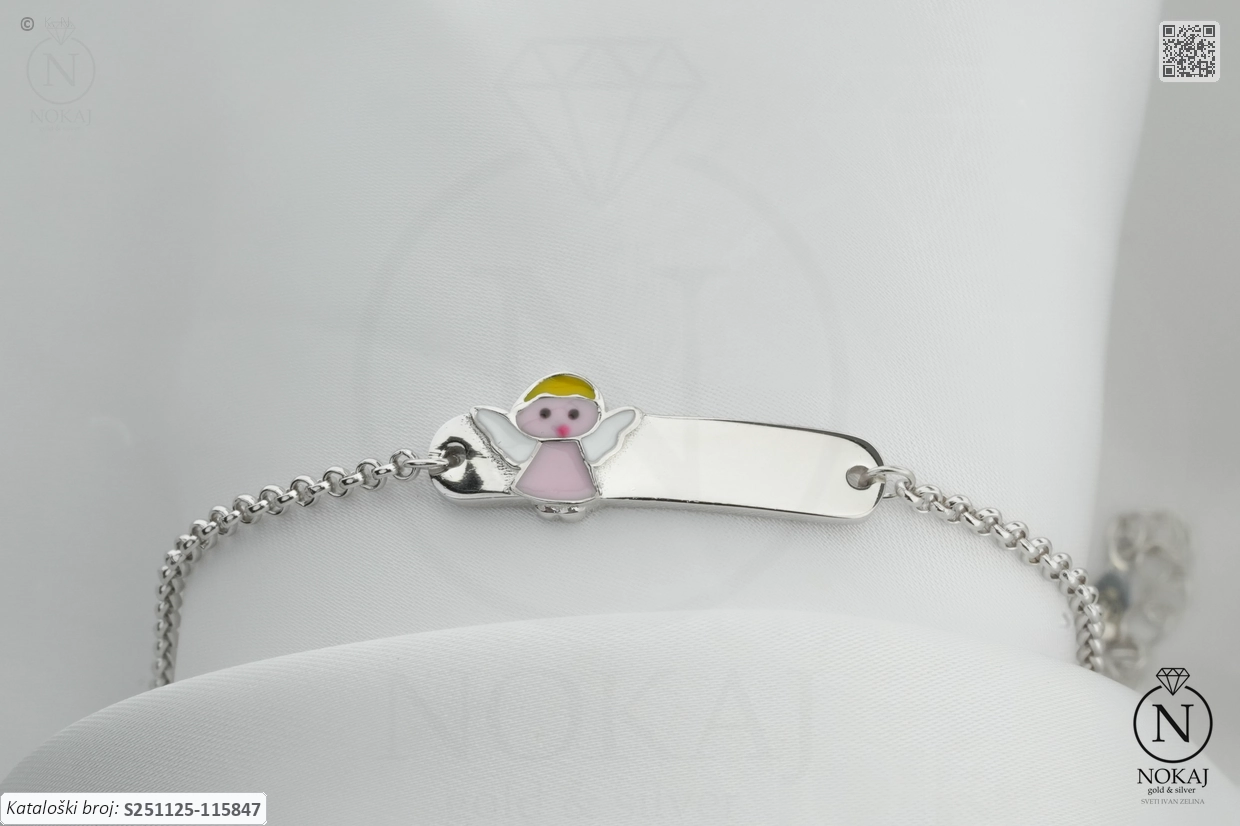SREBRNA DJEČJA NARUKVICA - ANĐEO (S251125-115847)