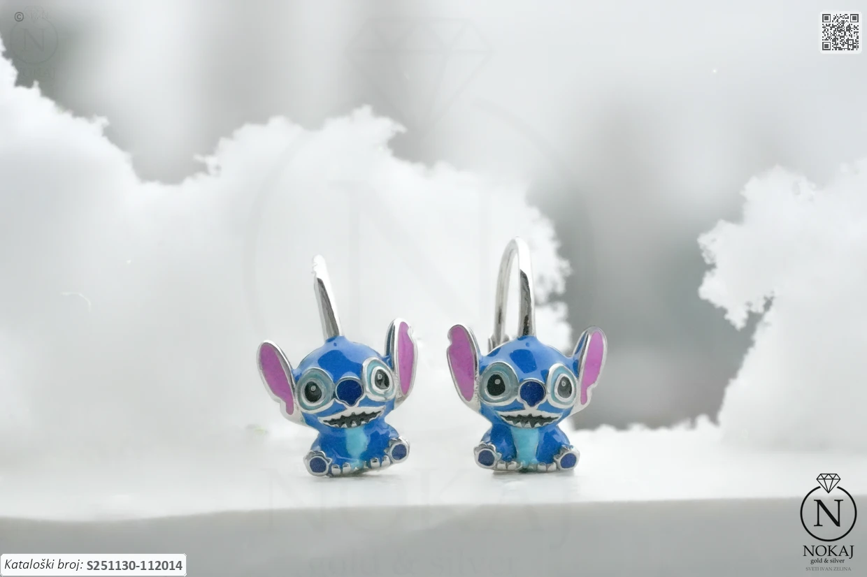 SREBRNE DJEČJE NAUŠNICE - STILIZIRANI MOTIV (S251130-112014) - Slika 2