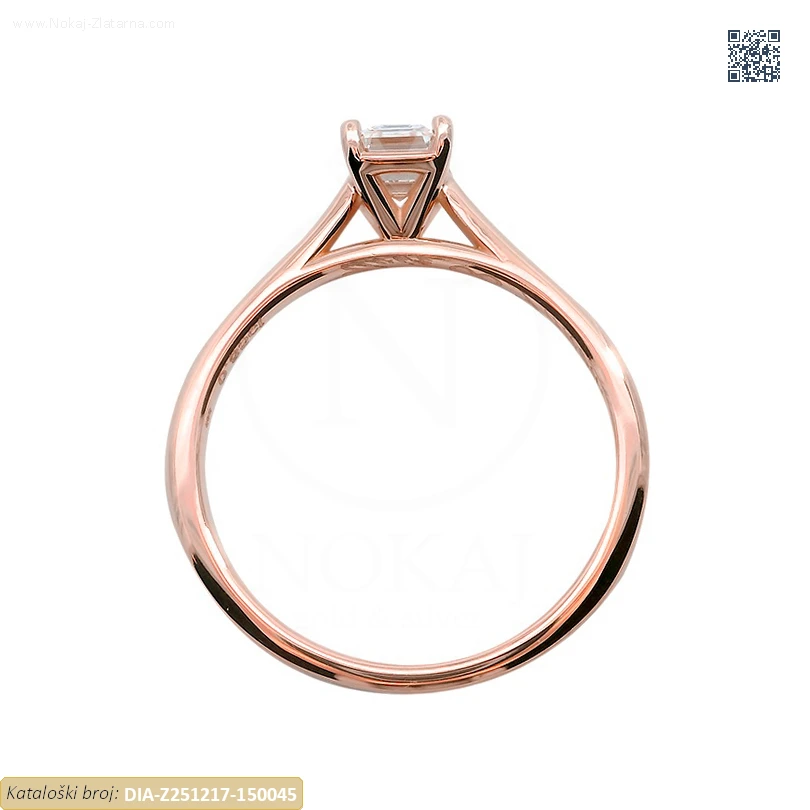 ZLATNI ZARUČNI PRSTEN S DIJAMANTOM (Z251217-150045) - Slika 2