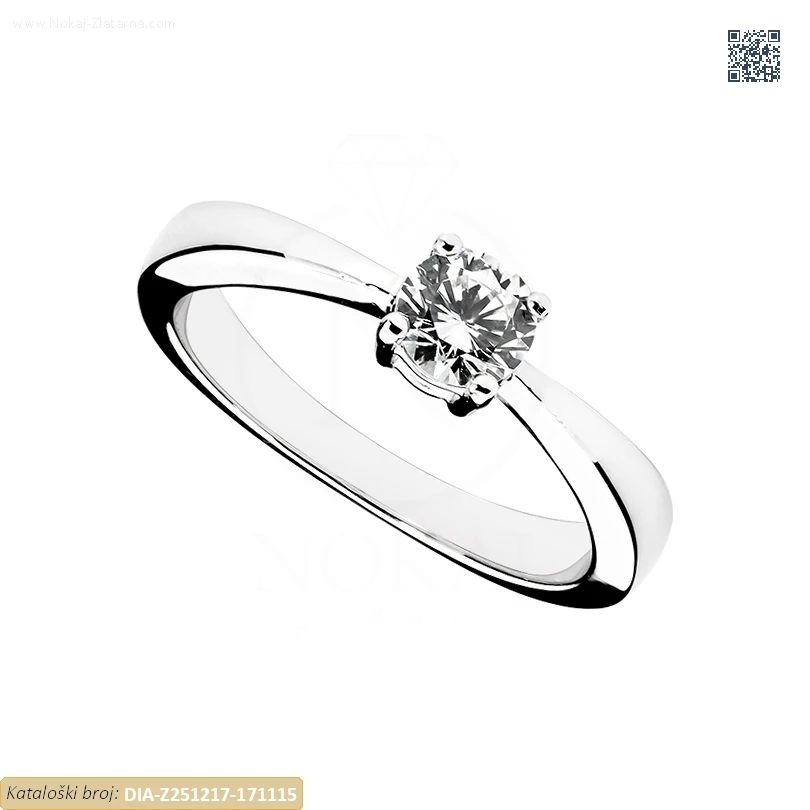 ZLATNI ZARUČNI PRSTEN S DIJAMANTOM (Z251217-171115)