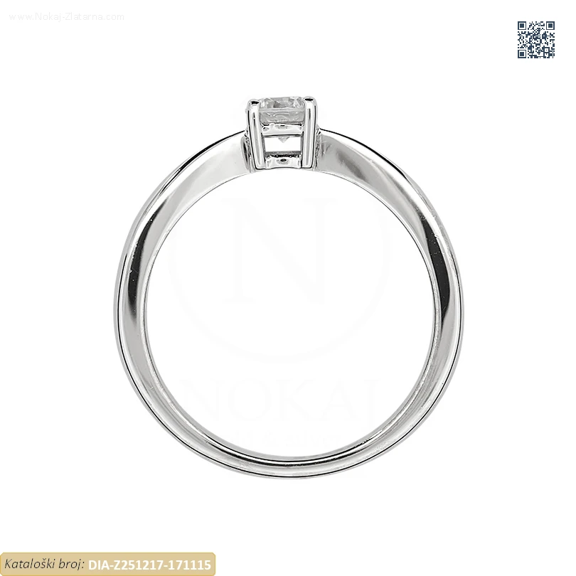 ZLATNI ZARUČNI PRSTEN S DIJAMANTOM (Z251217-171115) - Slika 2