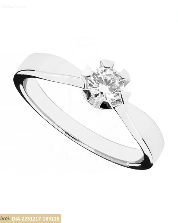 ZLATNI ZARUČNI PRSTEN S DIJAMANTOM (Z251217-183116)