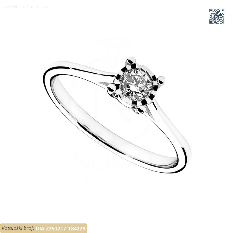 ZLATNI ZARUČNI PRSTEN S DIJAMANTOM (Z251217-184229)