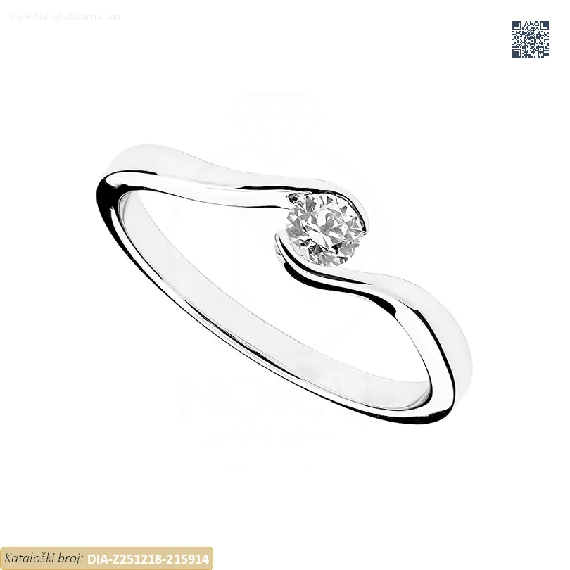 ZLATNI ZARUČNI PRSTEN S DIJAMANTOM (Z251218-215914)