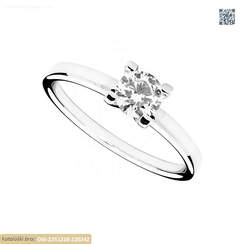 ZLATNI ZARUČNI PRSTEN S DIJAMANTOM (Z251218-220242) - Slika 2