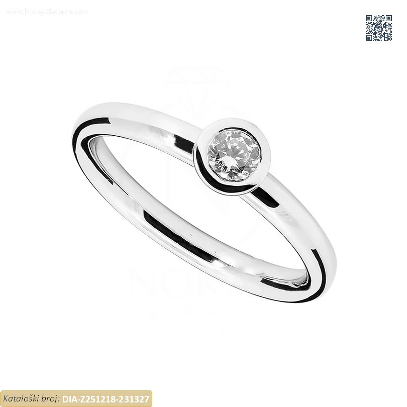 ZLATNI ZARUČNI PRSTEN S DIJAMANTOM (Z251218-231327)