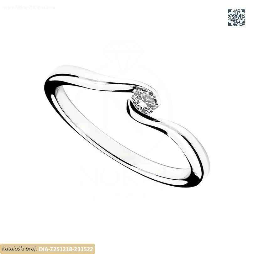 ZLATNI ZARUČNI PRSTEN S DIJAMANTOM (Z251218-231522)
