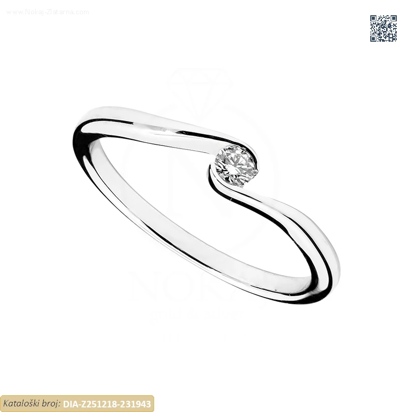 ZLATNI ZARUČNI PRSTEN S DIJAMANTOM (Z251218-231943)