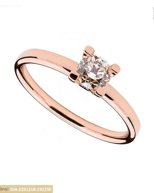 ZLATNI ZARUČNI PRSTEN S DIJAMANTOM (Z251218-232230)