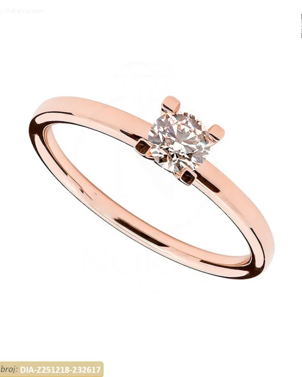 ZLATNI ZARUČNI PRSTEN S DIJAMANTOM (Z251218-232617)