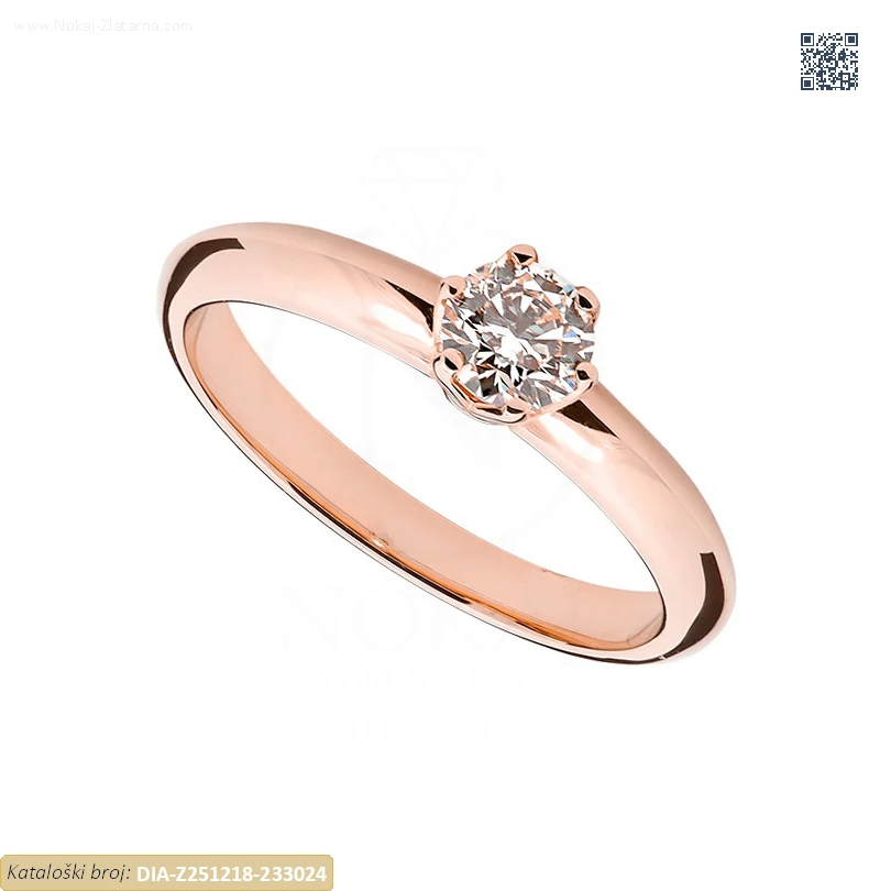 ZLATNI ZARUČNI PRSTEN S DIJAMANTOM (Z251218-233024)