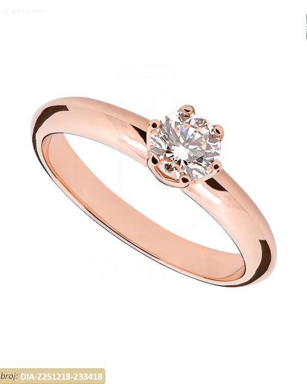 ZLATNI ZARUČNI PRSTEN S DIJAMANTOM (Z251218-233418)
