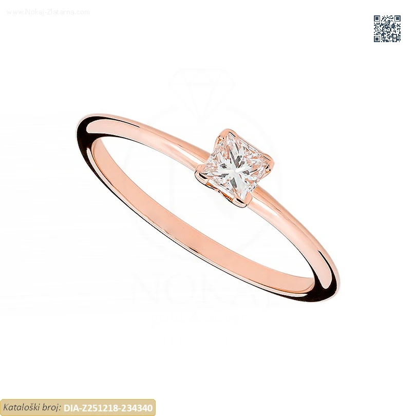 ZLATNI ZARUČNI PRSTEN S DIJAMANTOM (Z251218-234340)