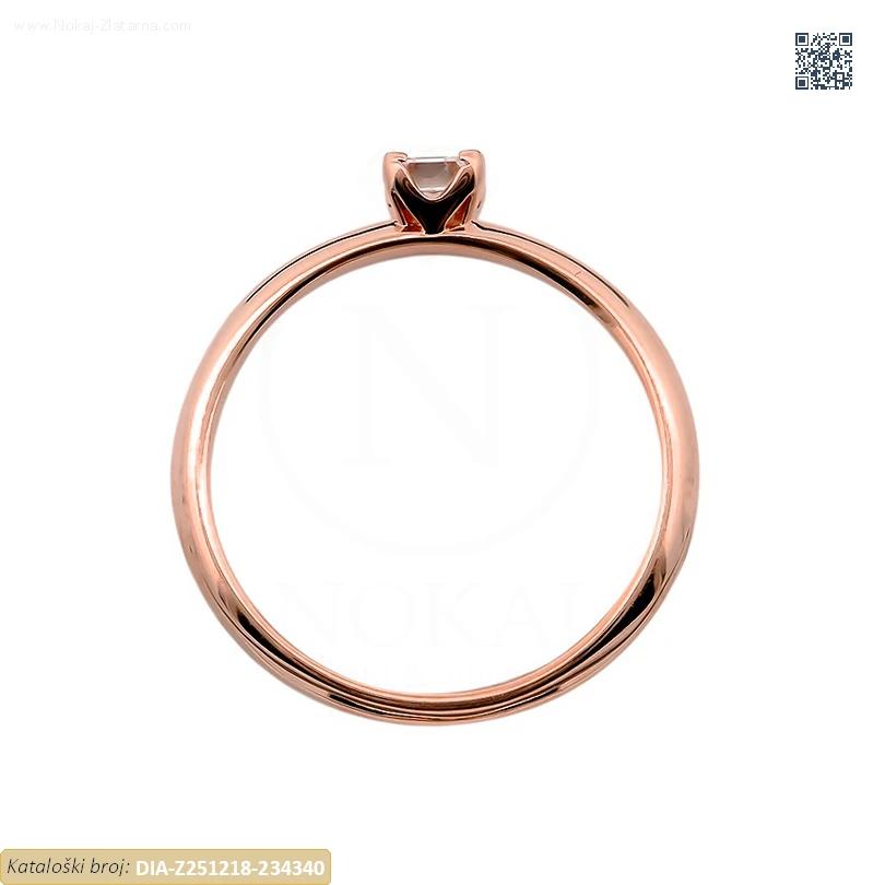ZLATNI ZARUČNI PRSTEN S DIJAMANTOM (Z251218-234340) - Slika 2