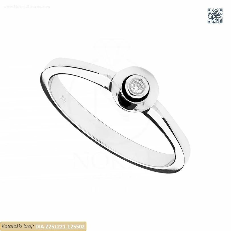ZLATNI ZARUČNI PRSTEN S DIJAMANTOM (Z251221-125502)