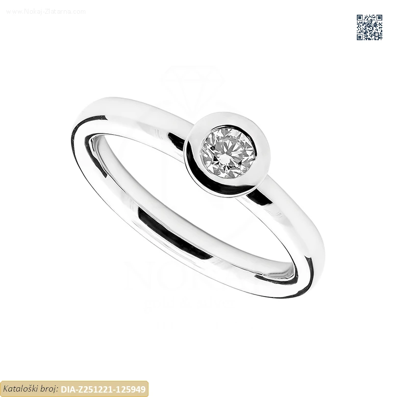 ZLATNI ZARUČNI PRSTEN S DIJAMANTOM (Z251221-125949)