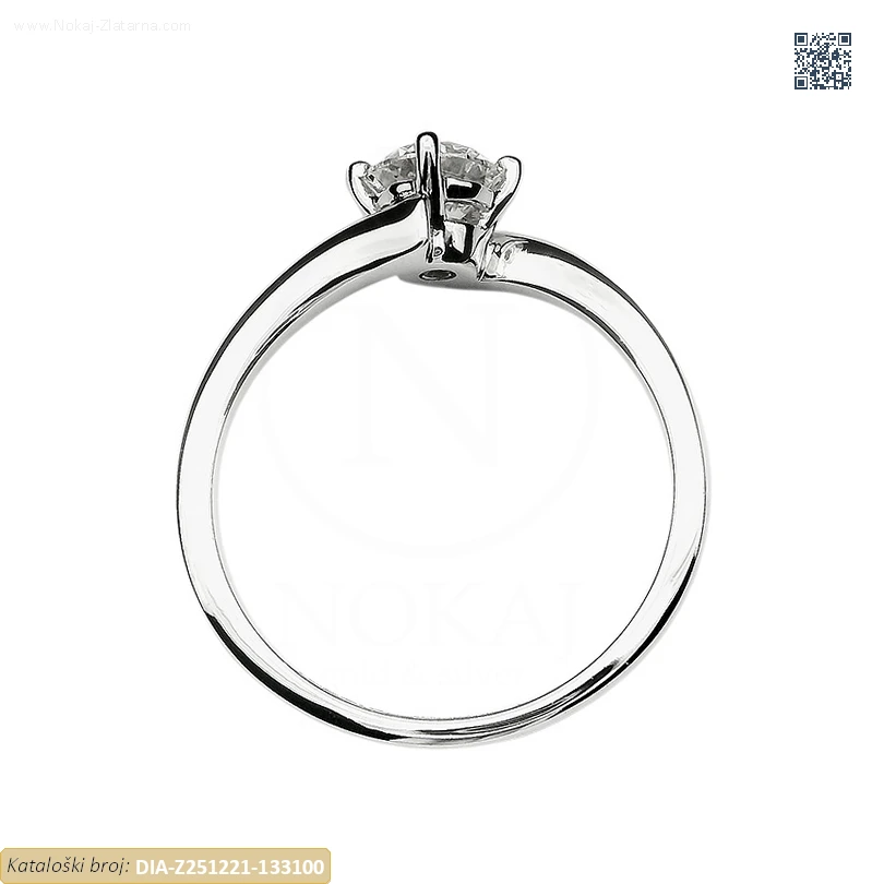 ZLATNI ZARUČNI PRSTEN S DIJAMANTOM (Z251221-133100) - Slika 2