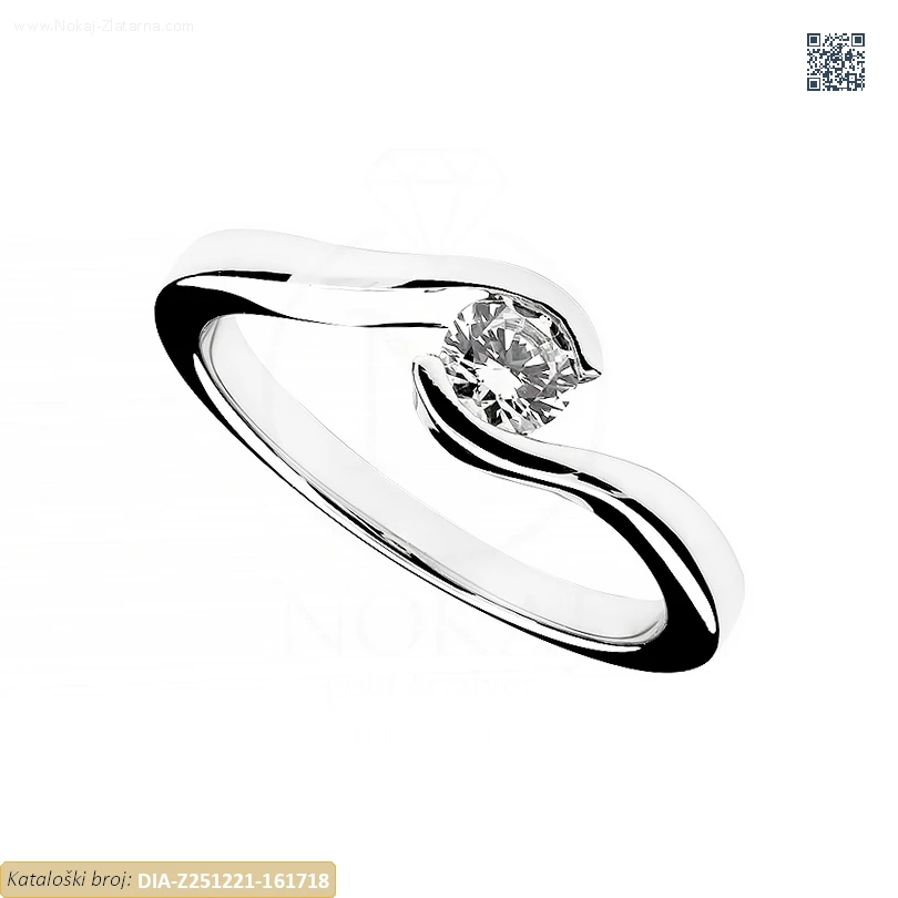 ZLATNI ZARUČNI PRSTEN S DIJAMANTOM (Z251221-161718)
