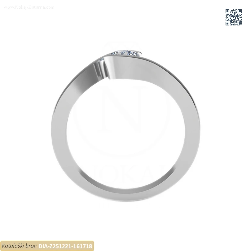 ZLATNI ZARUČNI PRSTEN S DIJAMANTOM (Z251221-161718) - Slika 2