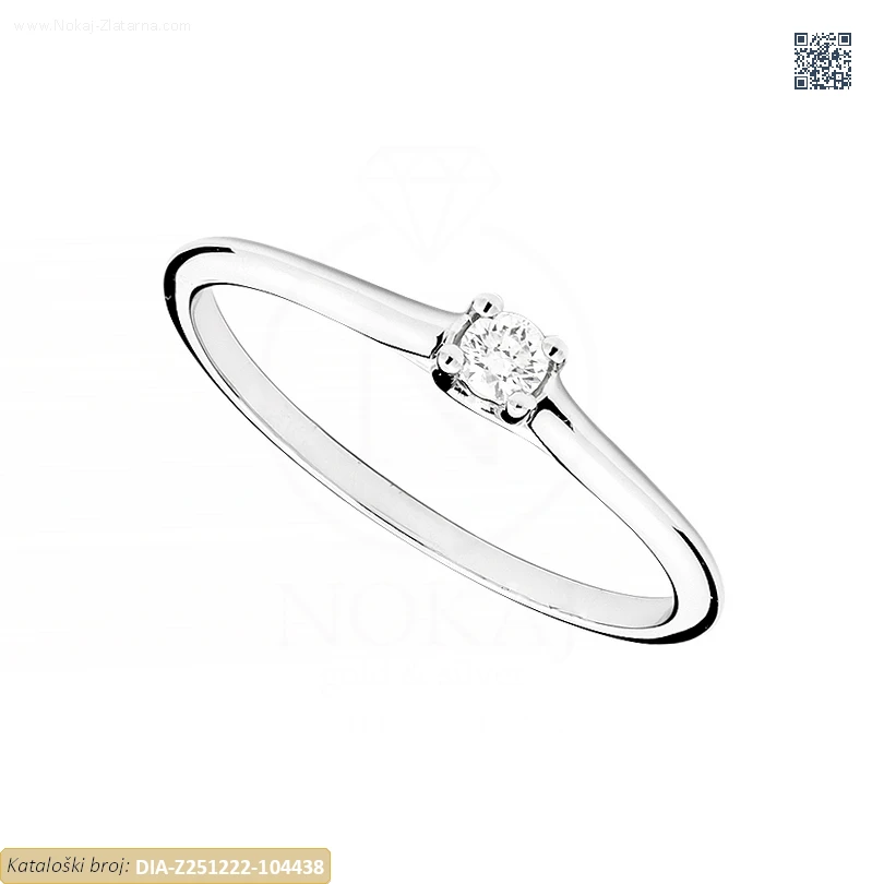 ZLATNI ZARUČNI PRSTEN S DIJAMANTOM (Z251222-104438)