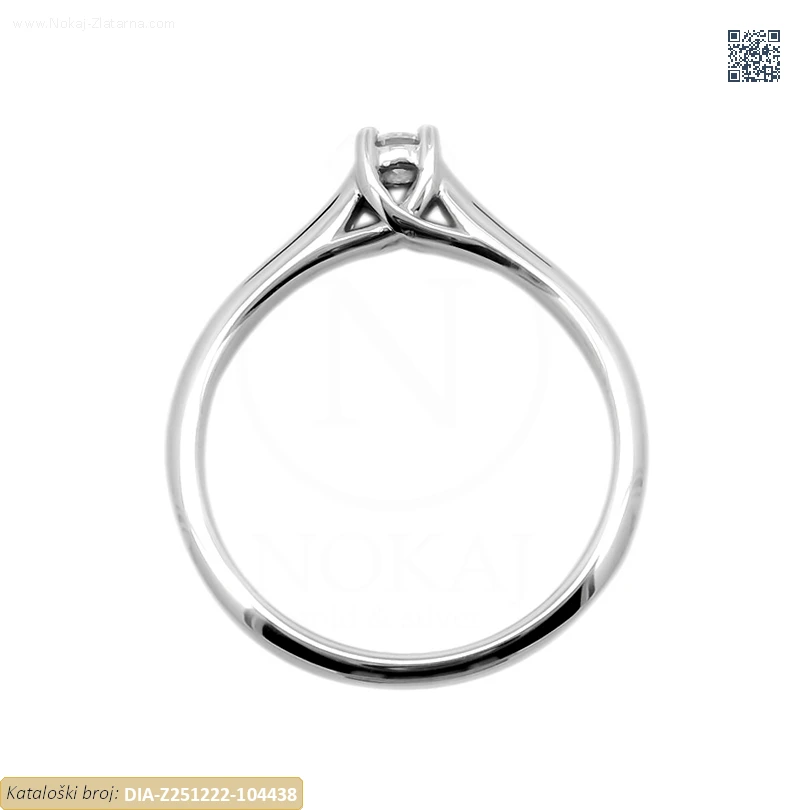 ZLATNI ZARUČNI PRSTEN S DIJAMANTOM (Z251222-104438) - Slika 2