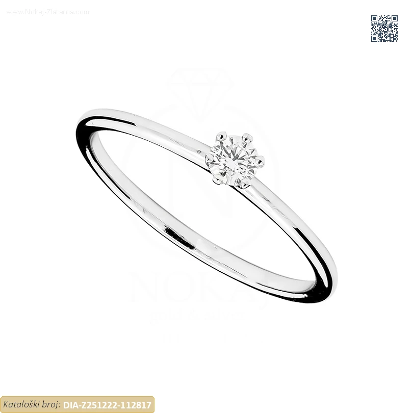 ZLATNI ZARUČNI PRSTEN S DIJAMANTOM (Z251222-112817)