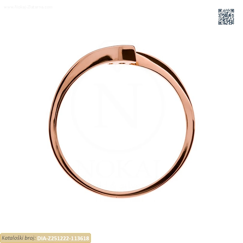 ZLATNI ZARUČNI PRSTEN S DIJAMANTOM (Z251222-113618) - Slika 2