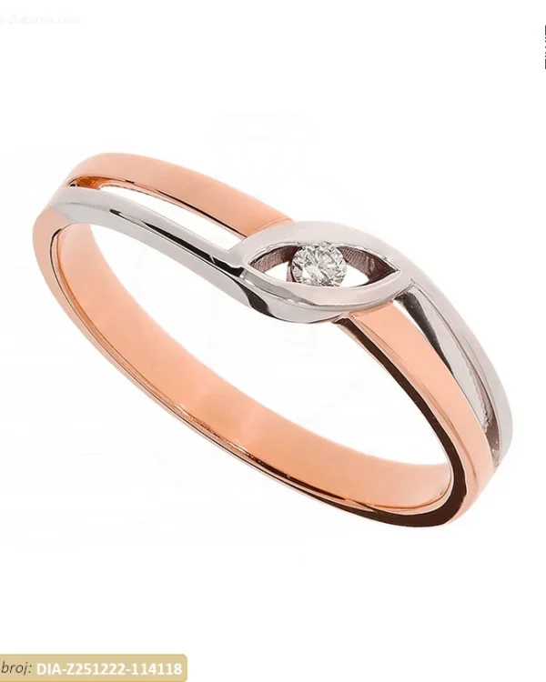 ZLATNI ZARUČNI PRSTEN S DIJAMANTOM (Z251222-114118)