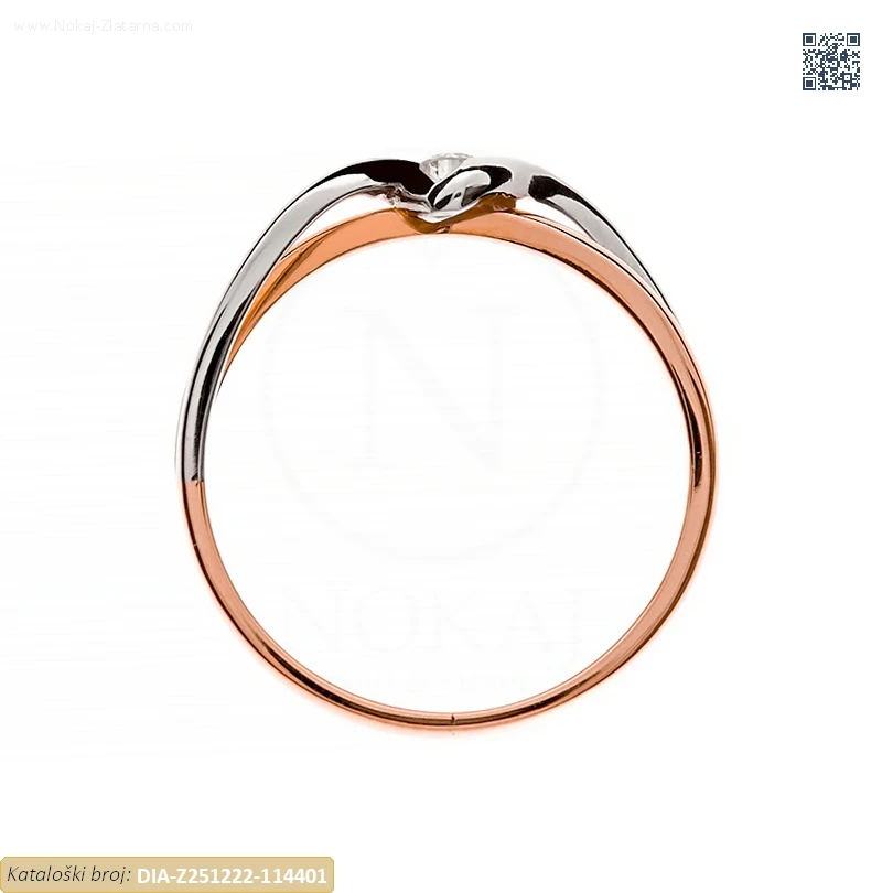 ZLATNI ZARUČNI PRSTEN S DIJAMANTOM (Z251222-114401) - Slika 2