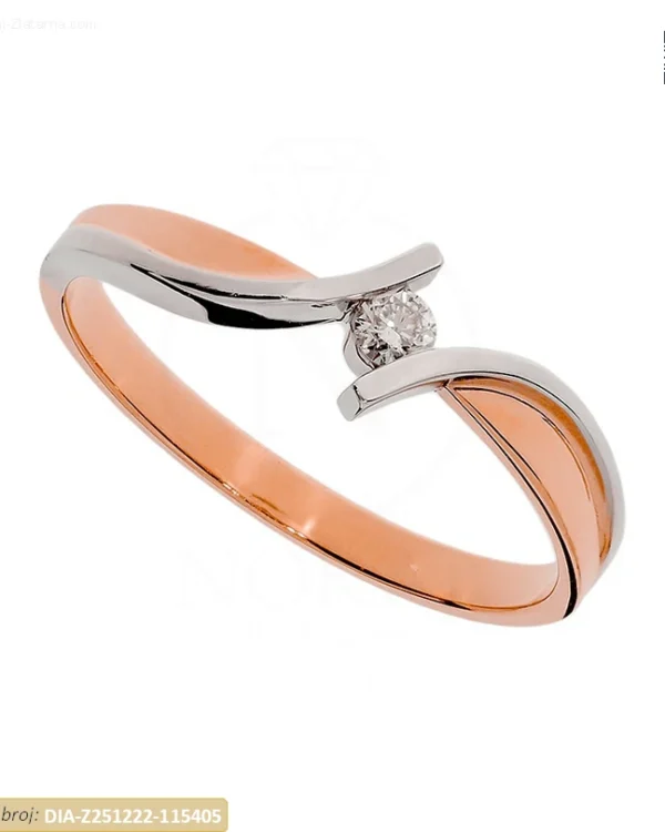 ZLATNI ZARUČNI PRSTEN S DIJAMANTOM (Z251222-115405)