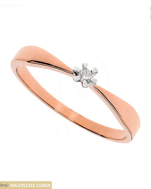 ZLATNI ZARUČNI PRSTEN S DIJAMANTOM (Z251222-115819)