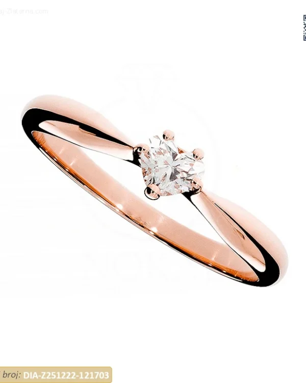 ZLATNI ZARUČNI PRSTEN S DIJAMANTOM (Z251222-121703)