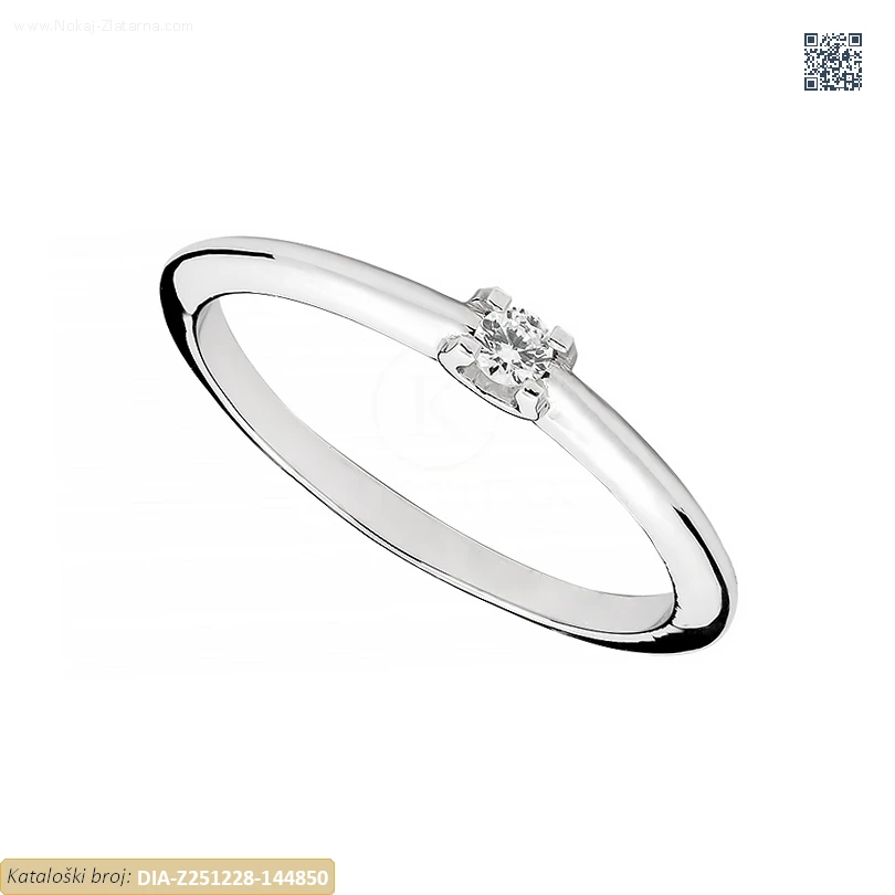 ZLATNI ZARUČNI PRSTEN S DIJAMANTOM (Z251228-144850)