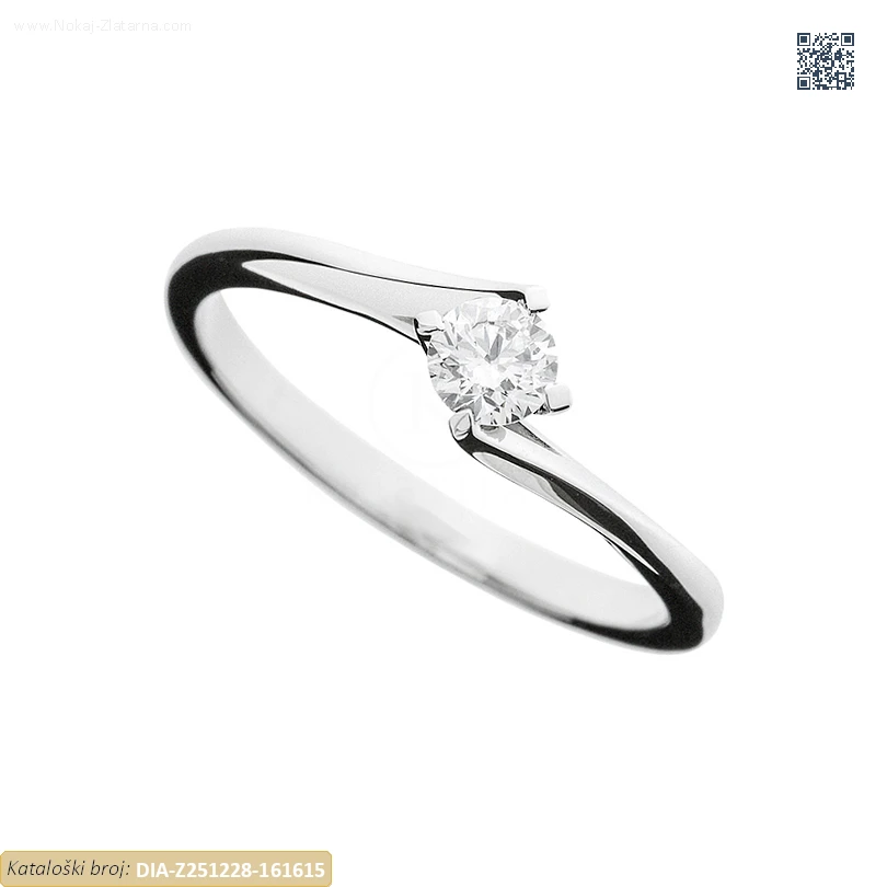ZLATNI ZARUČNI PRSTEN S DIJAMANTOM (Z251228-161615)