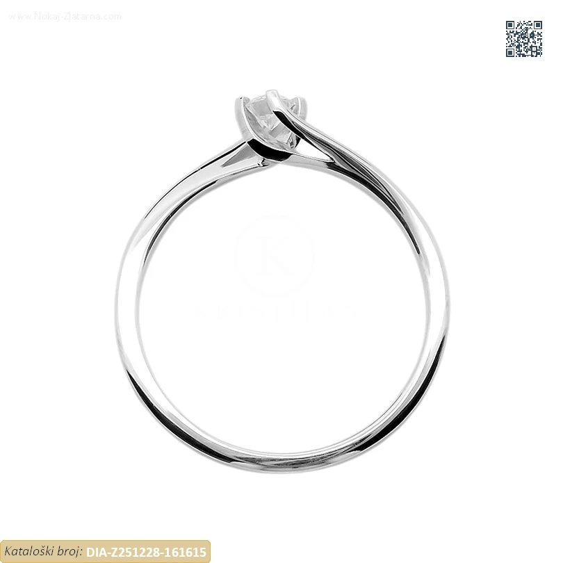 ZLATNI ZARUČNI PRSTEN S DIJAMANTOM (Z251228-161615) - Slika 2