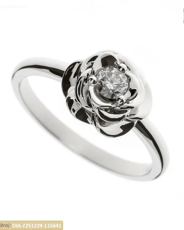 ZLATNI ZARUČNI PRSTEN S DIJAMANTOM (Z251229-115641)