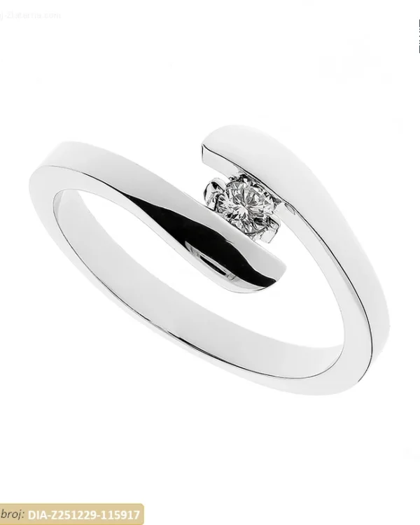ZLATNI ZARUČNI PRSTEN S DIJAMANTOM (Z251229-115917)