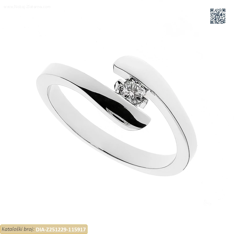 ZLATNI ZARUČNI PRSTEN S DIJAMANTOM (Z251229-115917)