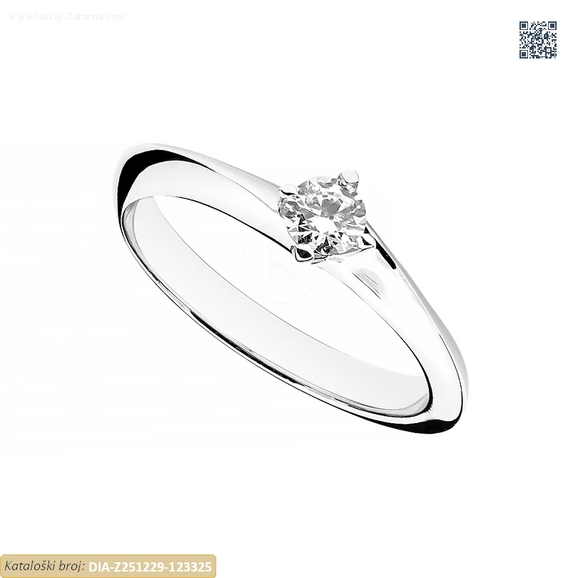 ZLATNI ZARUČNI PRSTEN S DIJAMANTOM (Z251229-123325)