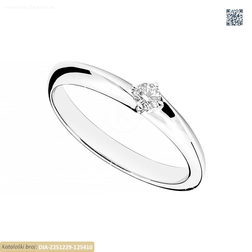 ZLATNI ZARUČNI PRSTEN S DIJAMANTOM (Z251229-125410)